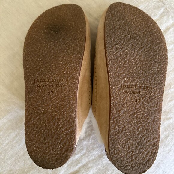 Jenni Kayne Shearling-Lined Moc Clog - EUC - Size 37 - Natural - Picture 2 of 2